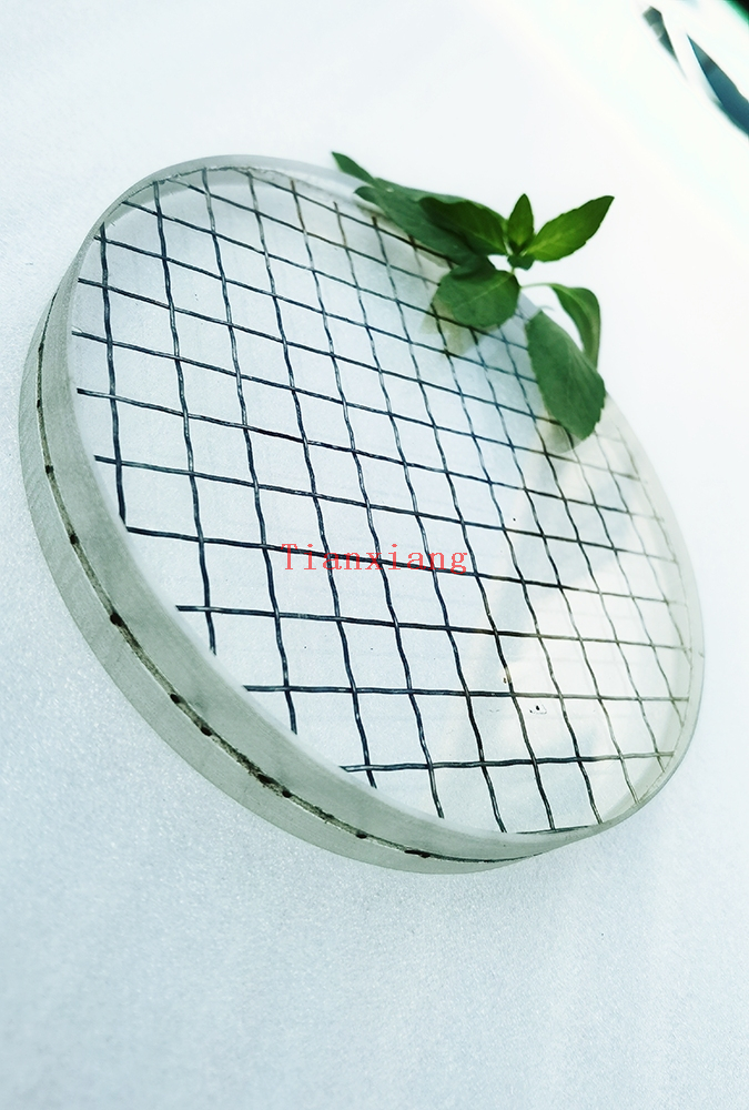 Custom explosion-proof fire resistant wire mesh glass wired glass laminated glass